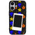 iPhone 17 Colorful Shapes Polaroid Telefon Kılıfı - Renkli Silikon - Siyah