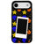 iPhone Air Colorful Shapes Polaroid Telefon Kılıfı - Renkli Silikon - Siyah