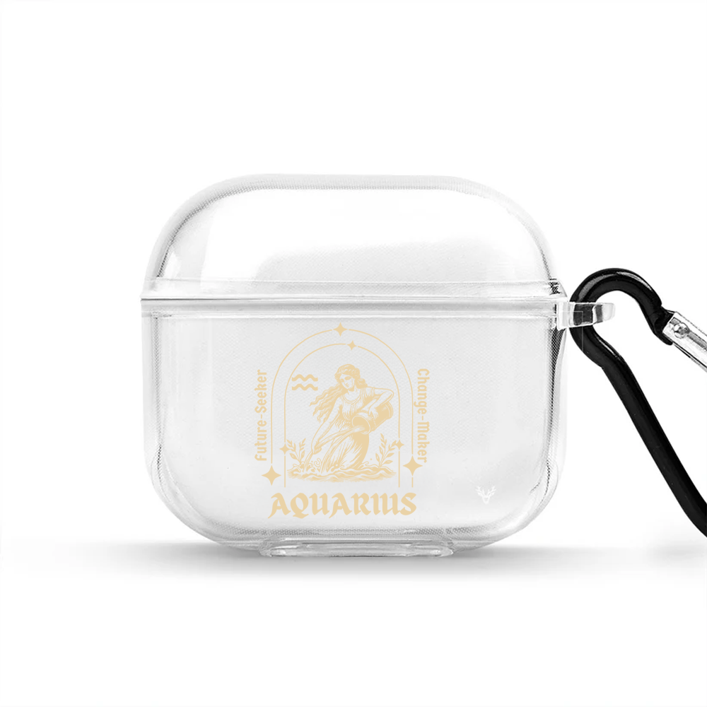 Apple AirPods Pro Burçlar Aquarius Astrology Şeffaf Kılıf