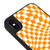iPhone X Turuncu Damalı Telefon Kılıfı - Glossy - Popsoketsiz