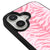 iPhone 16 Pembe Zebra Telefon Kılıfı - Glossy - Popsoketsiz