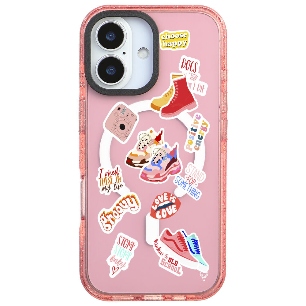 MagsafeliArtycaseSimliPembe