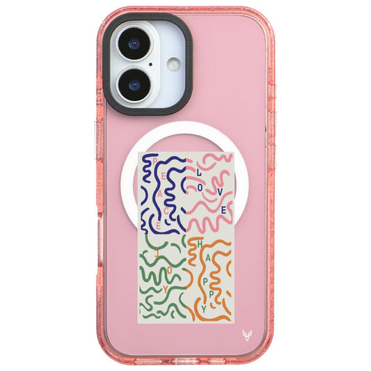 MagsafeliArtycaseSimliPembe