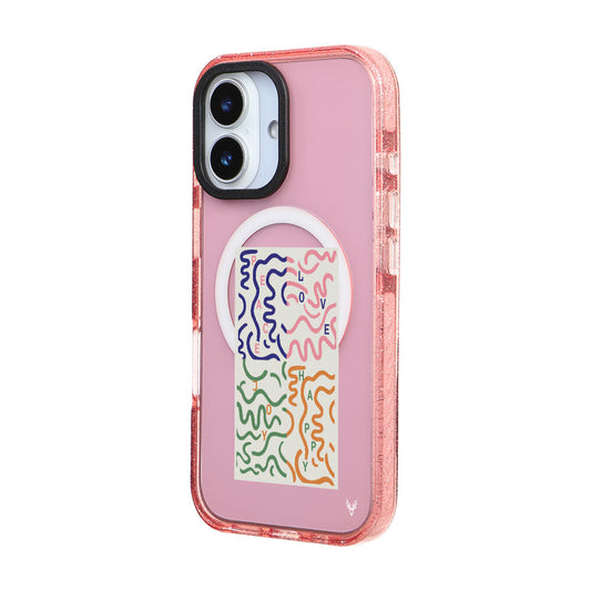 MagsafeliArtycaseSimliPembe