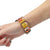Apple Watch Yellow Band Tiger Desenli Kordon - Rose Gold