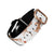 Apple Watch White Band Kaplan Desenli Kordon - Rose Gold