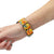 Apple Watch Yellow Band Colorful Desenli Kordon - Rose Gold