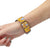 Apple Watch Yellow Band Colorful Shapes Desenli Kordon - Rose Gold