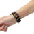 Apple Watch Black Band Süslemeli Desenli Kordon - Rose Gold