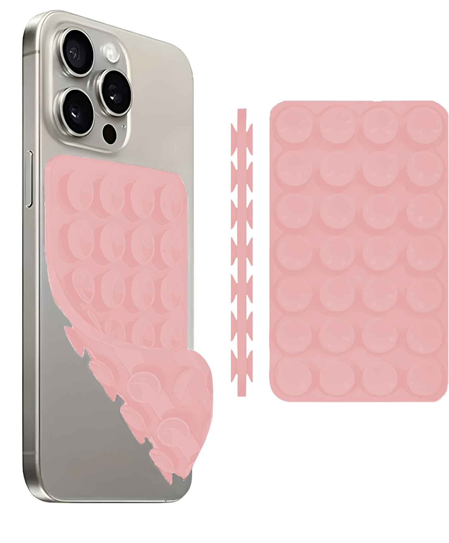 Çift Taraflı Telefon Vantuzu Açık Pembe