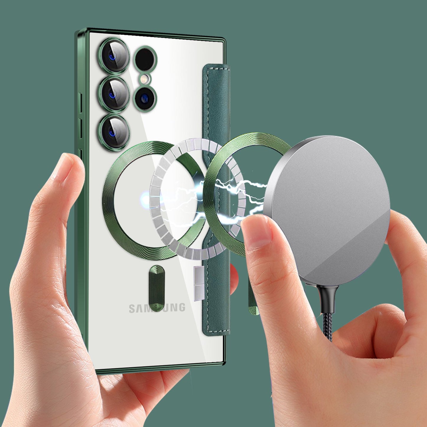 Samsung S24 Ultra Flip Cover Magsafe Green