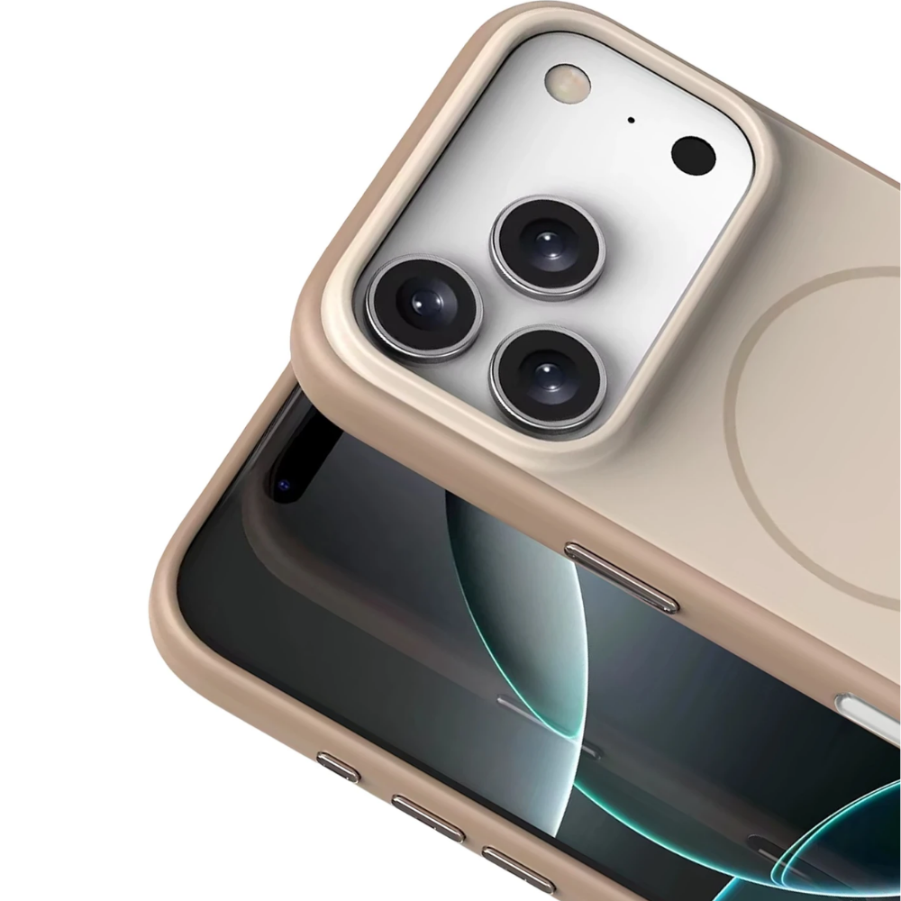 iPhone 17 Pro Neva Magsafe Telefon Kılıfı Krem
