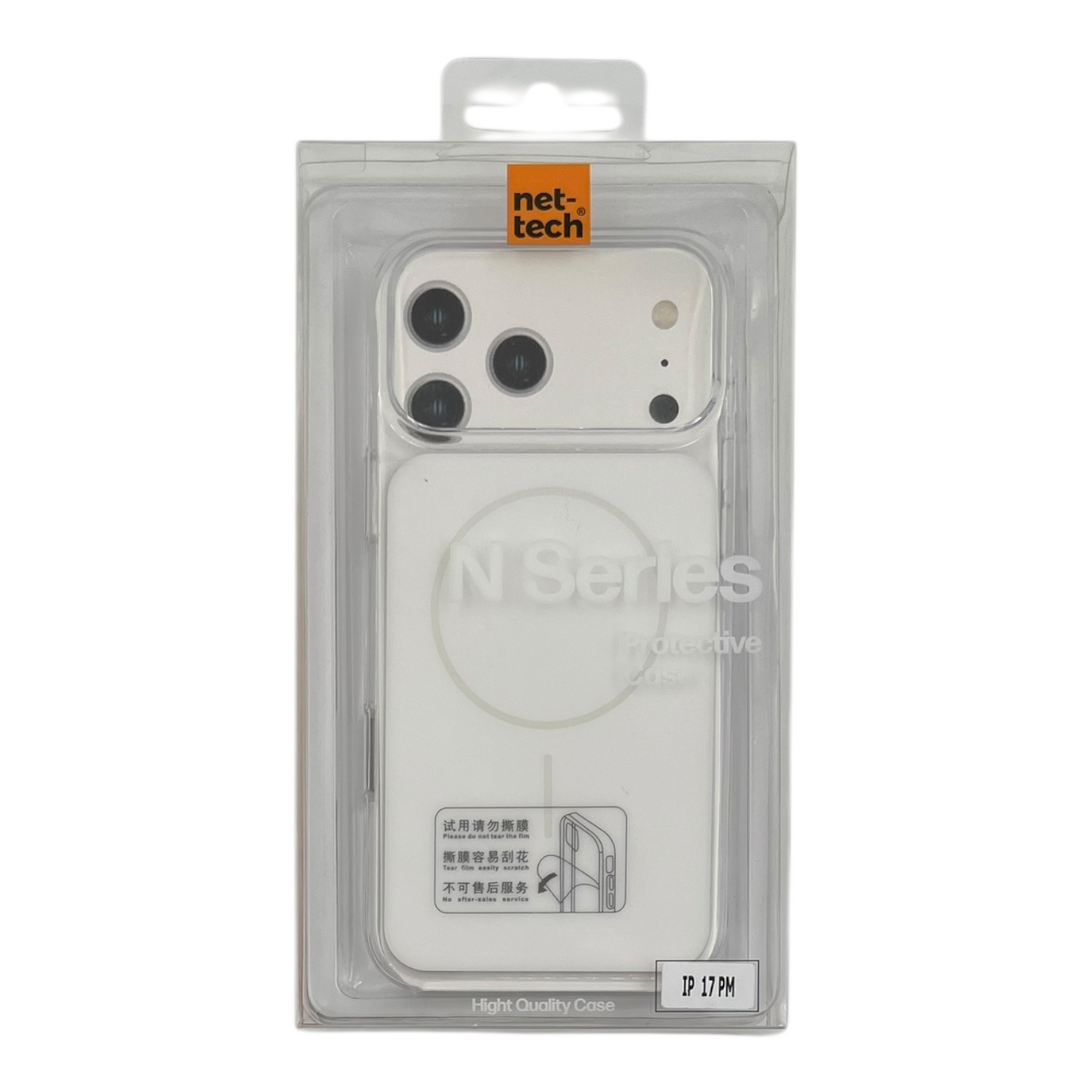 Apple iPhone 17 Pro Lansman Şeffaf Magsafe Telefon Kılıfı Beyaz