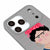 iPhone 17 Pro Max Frida Kahlo Portre Telefon Kılıfı - Renkli Silikon - Gri