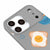 iPhone 17 Pro Sandwich Egg Telefon Kılıfı - Renkli Silikon - Gri