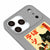 iPhone 17 Pro Max Black Cat Smile Telefon Kılıfı - Renkli Silikon - Gri