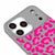 iPhone 17 Pro Pinky Dots Telefon Kılıfı - Renkli Silikon - Gri