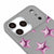 iPhone 17 Pro Max Gossip Stars Telefon Kılıfı - Renkli Silikon - Gri