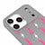 iPhone 17 Pro Max Pink Leopar Telefon Kılıfı - Renkli Silikon - Gri