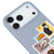 iPhone 17 Pro Max Cat Postage Telefon Kılıfı - Renkli Silikon - Gri