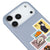 iPhone 17 Pro Cat Postage Telefon Kılıfı - Renkli Silikon - Gri