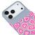 iPhone 17 Pro Max Pinky Hearts Telefon Kılıfı - Renkli Silikon - Gri