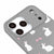iPhone 17 Pro Cute Rabbits Telefon Kılıfı - Renkli Silikon - Gri