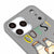iPhone 17 Pro Oops Cat Telefon Kılıfı - Renkli Silikon - Gri