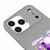 iPhone 17 Pro Max Purple Bear Telefon Kılıfı - Renkli Silikon - Gri
