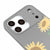 iPhone 17 Pro Sunflowers Telefon Kılıfı - Renkli Silikon - Gri