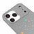 iPhone 17 Pro Spaced Stars Telefon Kılıfı - Renkli Silikon - Gri