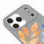 iPhone 17 Pro Max Watercolor Flowers Telefon Kılıfı - Renkli Silikon - Gri