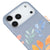 iPhone 17 Pro Max Watercolor Flowers Telefon Kılıfı - Renkli Silikon - Gri