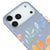 iPhone 17 Pro Watercolor Flowers Telefon Kılıfı - Renkli Silikon - Gri