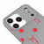 iPhone 17 Pro Max Polka Ribbons Telefon Kılıfı - Renkli Silikon - Gri