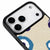 iPhone 17 Pro Evil Eye Look Telefon Kılıfı - Deri - Fildişi