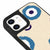 iPhone 11 Evil Eye Look Telefon Kılıfı - Deri - Fildişi