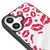 iPhone 16 Hearts Kiss Telefon Kılıfı - Ayna - Siyah