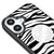 iPhone 16 Plus Zebre Smile Telefon Kılıfı - Ayna - Siyah