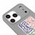 iPhone 17 Pro Happy Love Telefon Kılıfı - Renkli Silikon - Gri