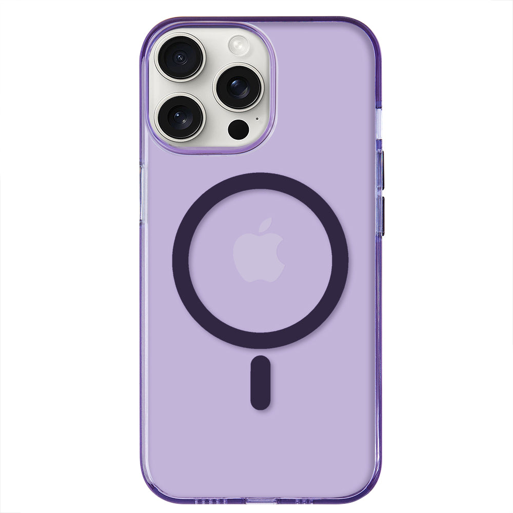 Apple iPhone 14 Pro Renkli Mika Magsafe Mor