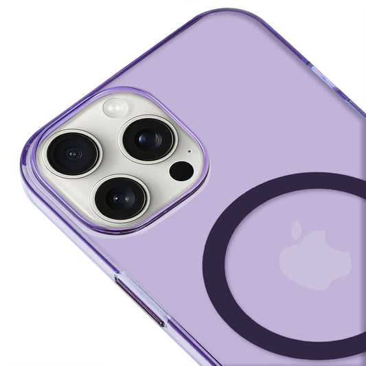 Apple iPhone 14 Pro Max Renkli Mika Magsafe Mor