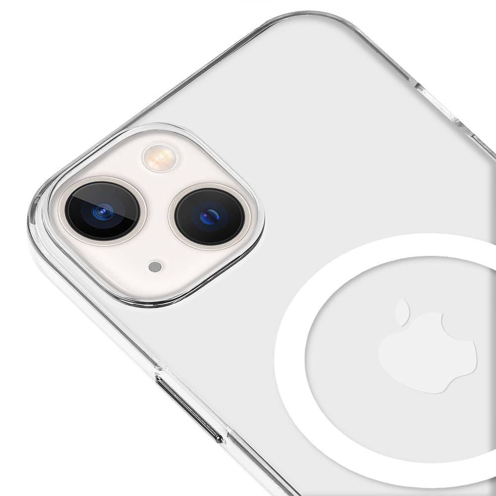 Apple iPhone 14 Plus Renkli Mika Magsafe Şeffaf