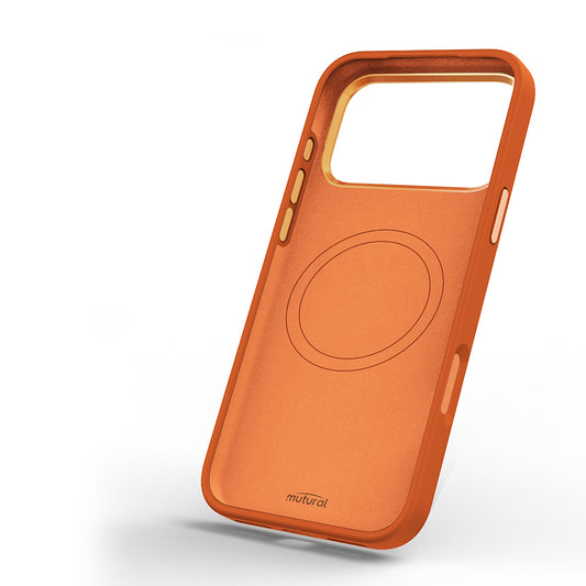 iPhone 17 Pro Magsafeli 3D Cat Serisi Ultra Premium Telefon Kılıfı - Turuncu