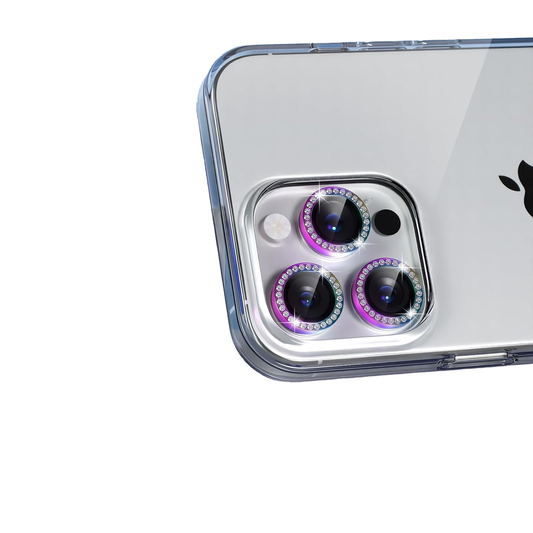 iPhone 15 Pro Kamera Koruyucu Taşlı Colorful
