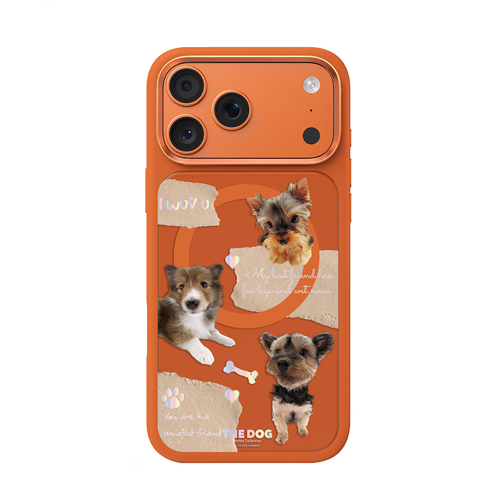 iPhone 17 Pro Magsafeli 3D Dog Serisi Ultra Premium Telefon Kılıfı - Turuncu
