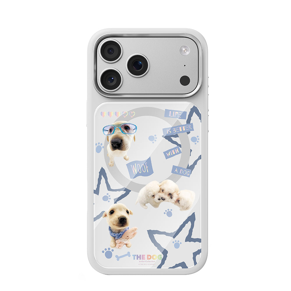 iPhone 17 Pro Magsafeli 3D Dog Serisi Ultra Premium Telefon Kılıfı - Gri