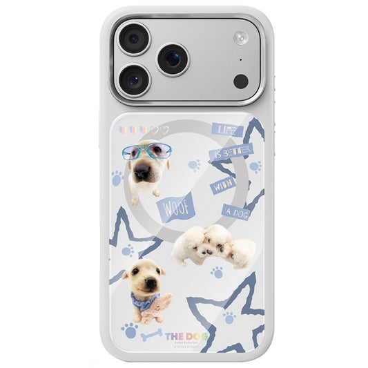 iPhone 17 Pro Max Magsafeli 3D Dog Serisi Ultra Premium Telefon Kılıfı - Gri
