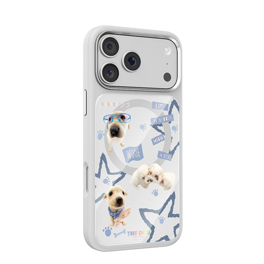 iPhone 17 Pro Max Magsafeli 3D Dog Serisi Ultra Premium Telefon Kılıfı - Gri