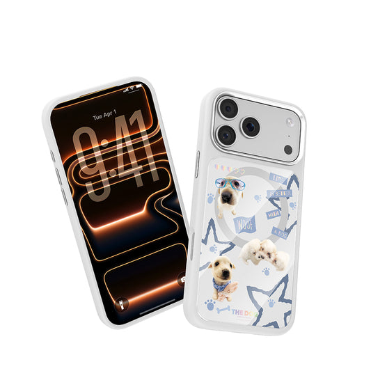 iPhone 17 Pro Max Magsafeli 3D Dog Serisi Ultra Premium Telefon Kılıfı - Gri